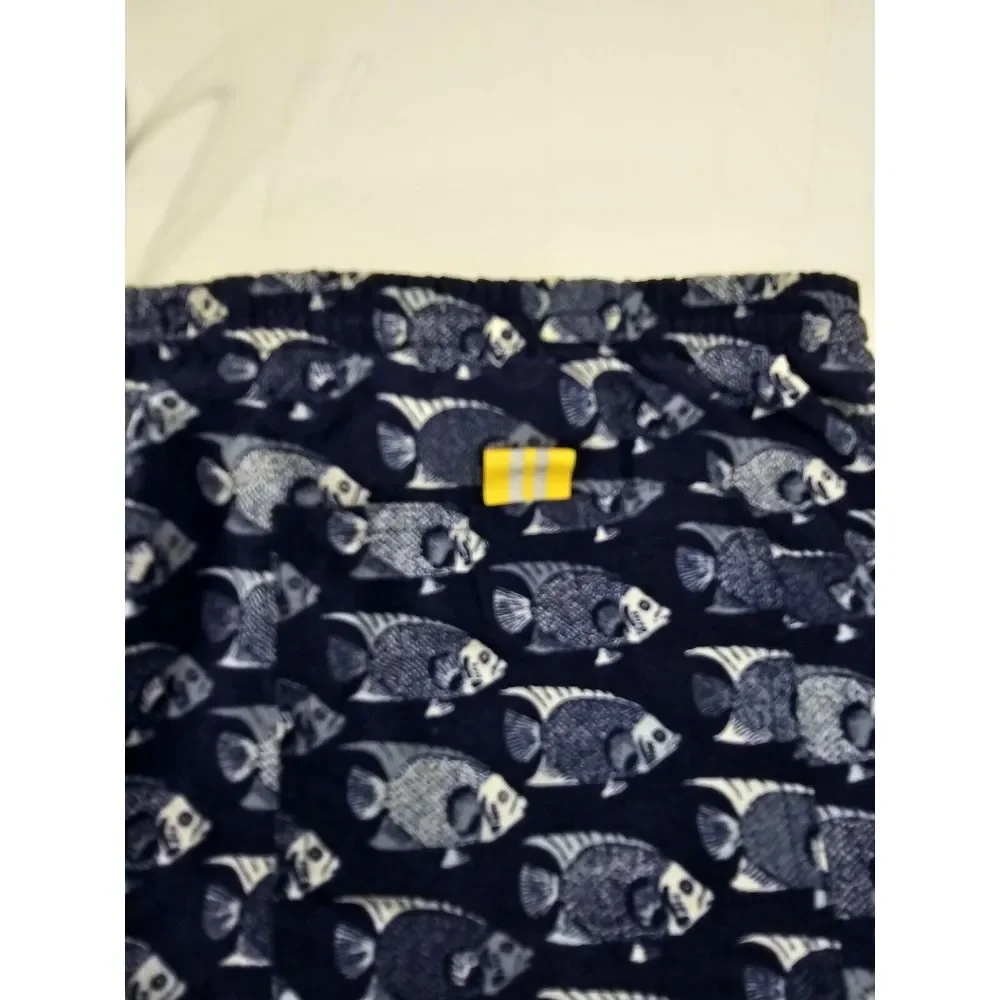 Nautica Men's Navy Blue White Fish Print Board Shorts Swim Trunks Sz‎ L Fishing